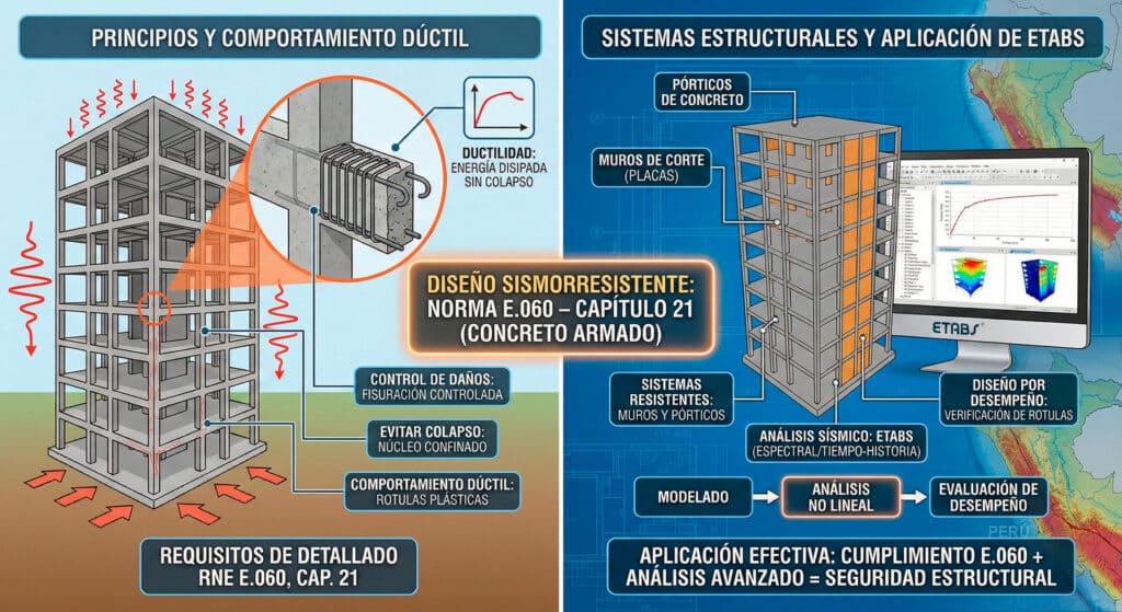 Dise&ntilde;o Sismorresistente de edificaciones de Concreto Armado con Etabs