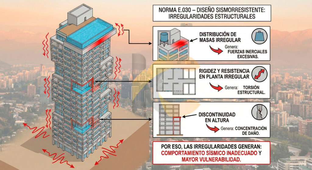 Irregularidades en edificaciones según la Norma E.030: tipos, límites y cómo verificarlas en ETABS